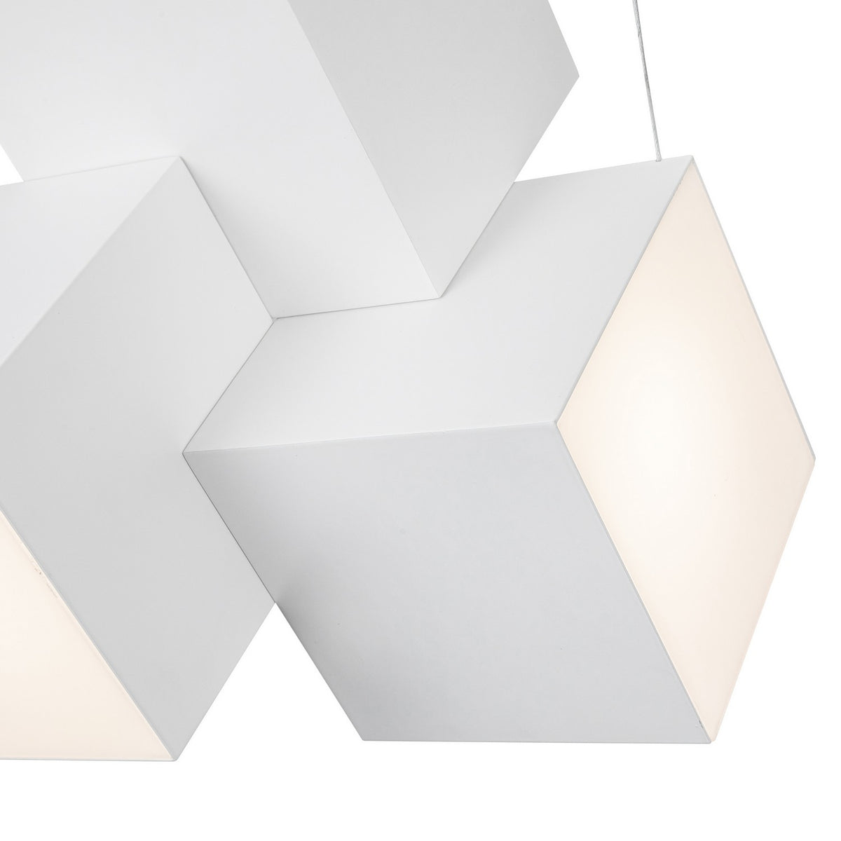 Suspension multiple Tetra Blanc – vue 3