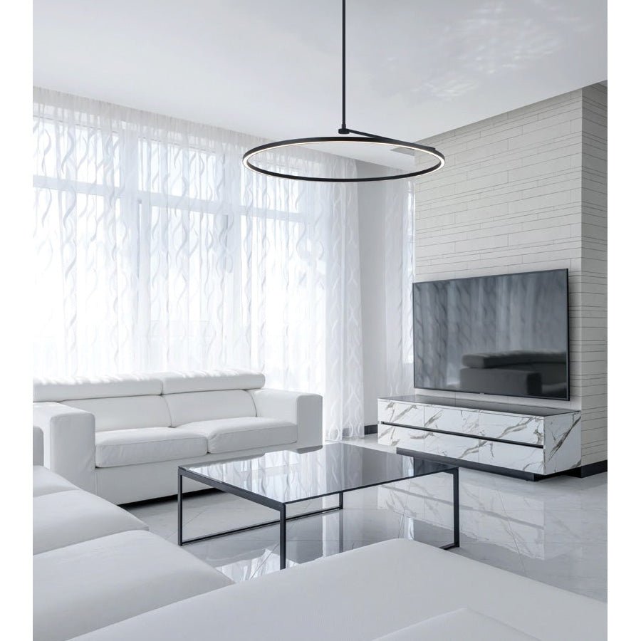 Suspension The Trundle - Noir mat 39 3/8" by Matteo Lighting | Luminaires & cie