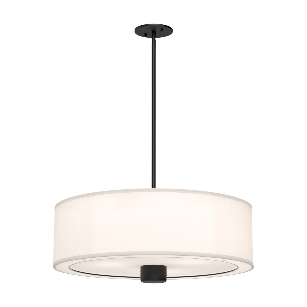 Suspension Theo - Lin noir / blanc mat by Alora Lighting | Luminaires & cie