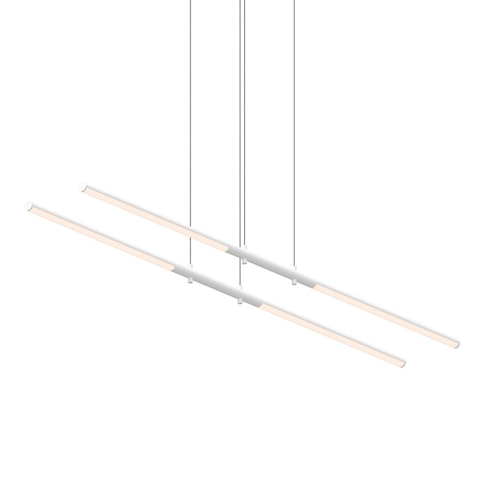 Suspension Tik - Tak Tandem - Blanc satiné by Sonneman | Luminaires & cie