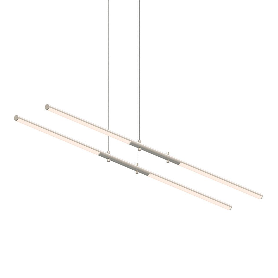 Suspension Tik - Tak Tandem - Nickel satiné by Sonneman | Luminaires & cie