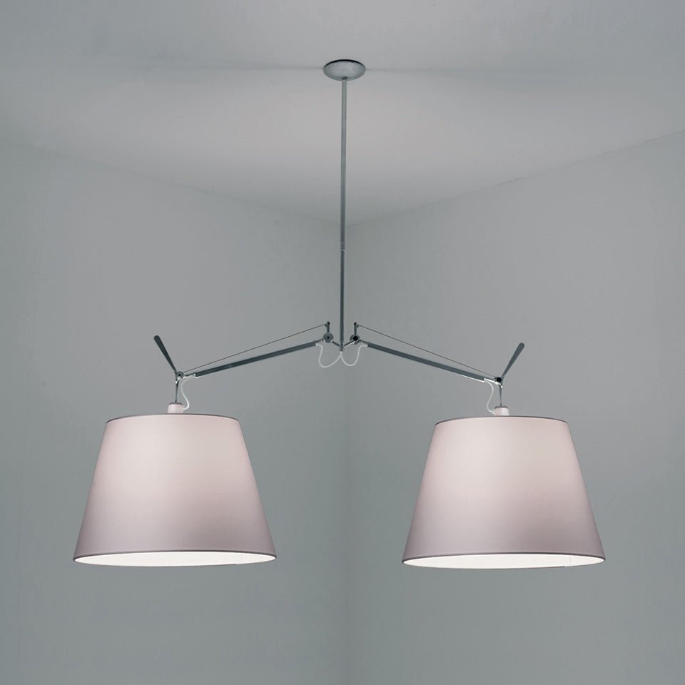 Suspension Tolomeo Double Shade - Fibre 17" by Artemide | Luminaires & cie