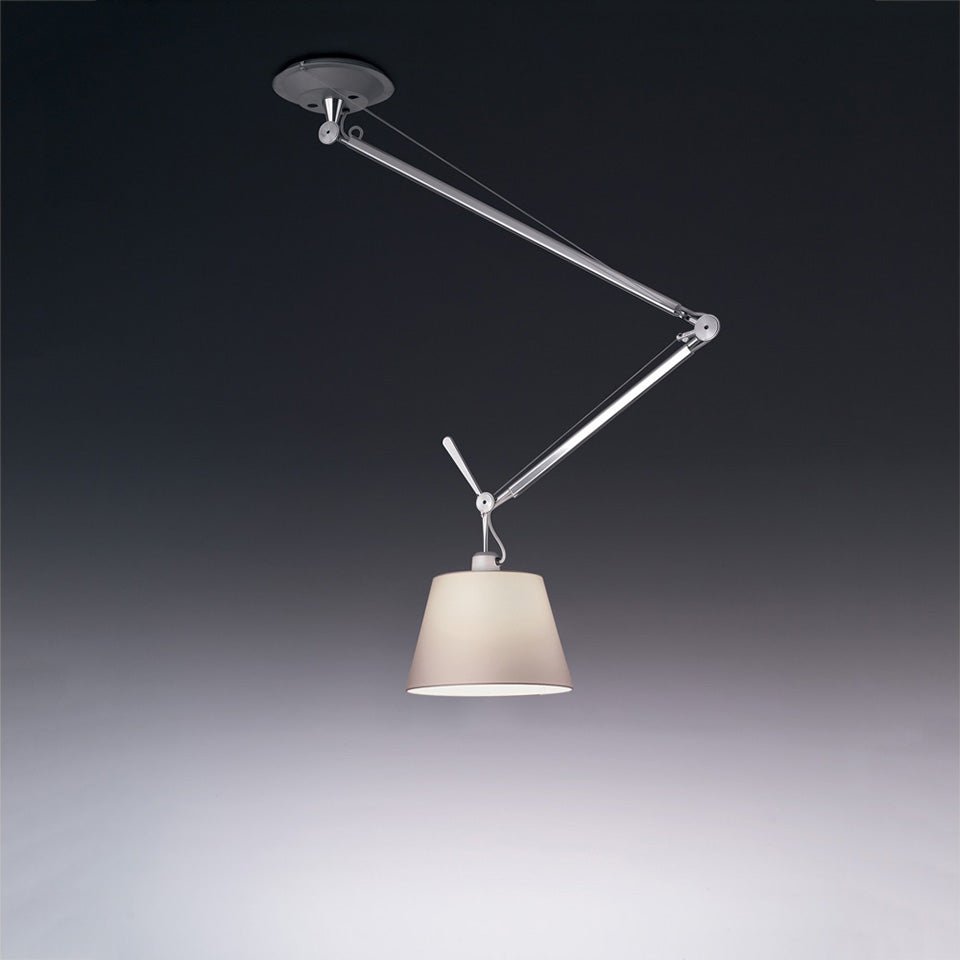 Suspension Tolomeo Off Center Shade - Fibre 12" by Artemide | Luminaires & cie