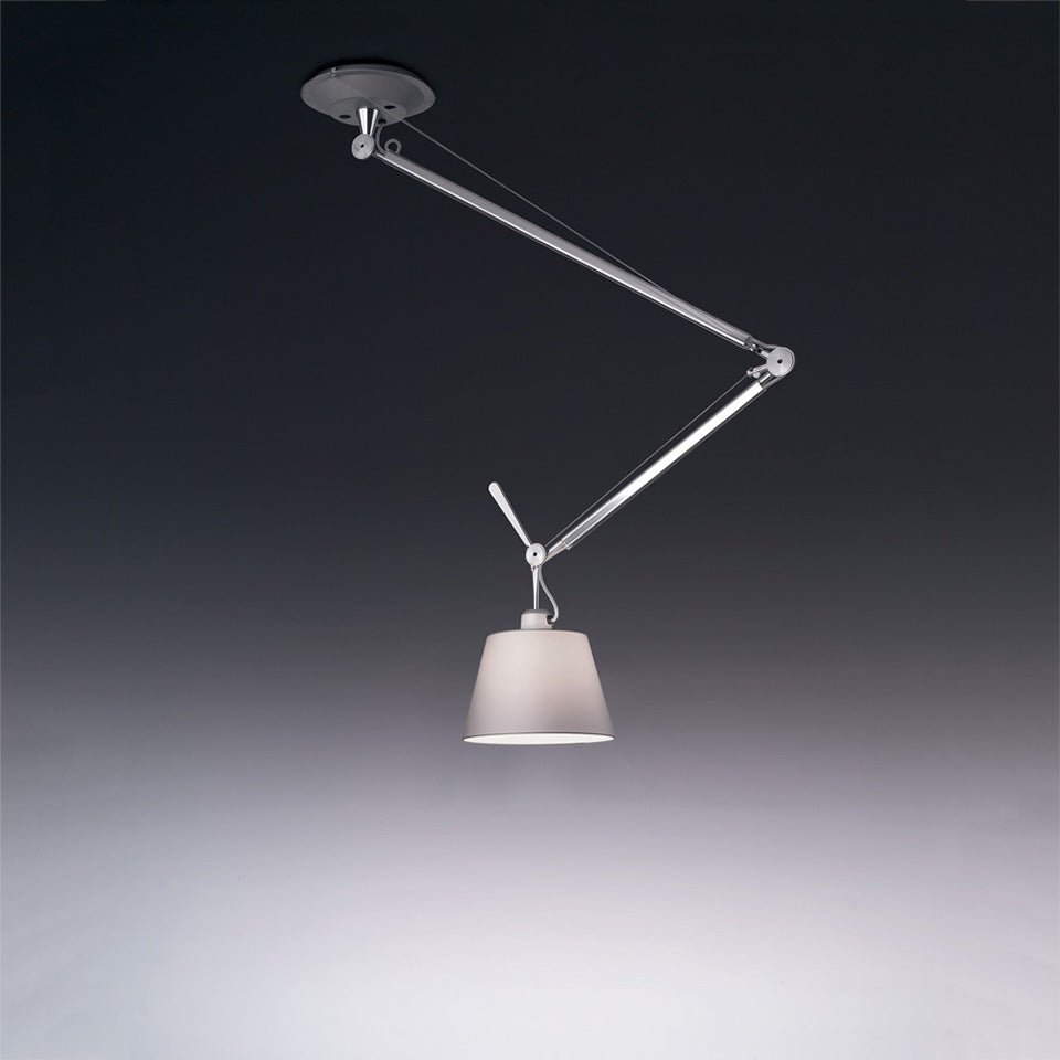 Suspension Tolomeo Off Center Shade - Fibre 10" by Artemide | Luminaires & cie