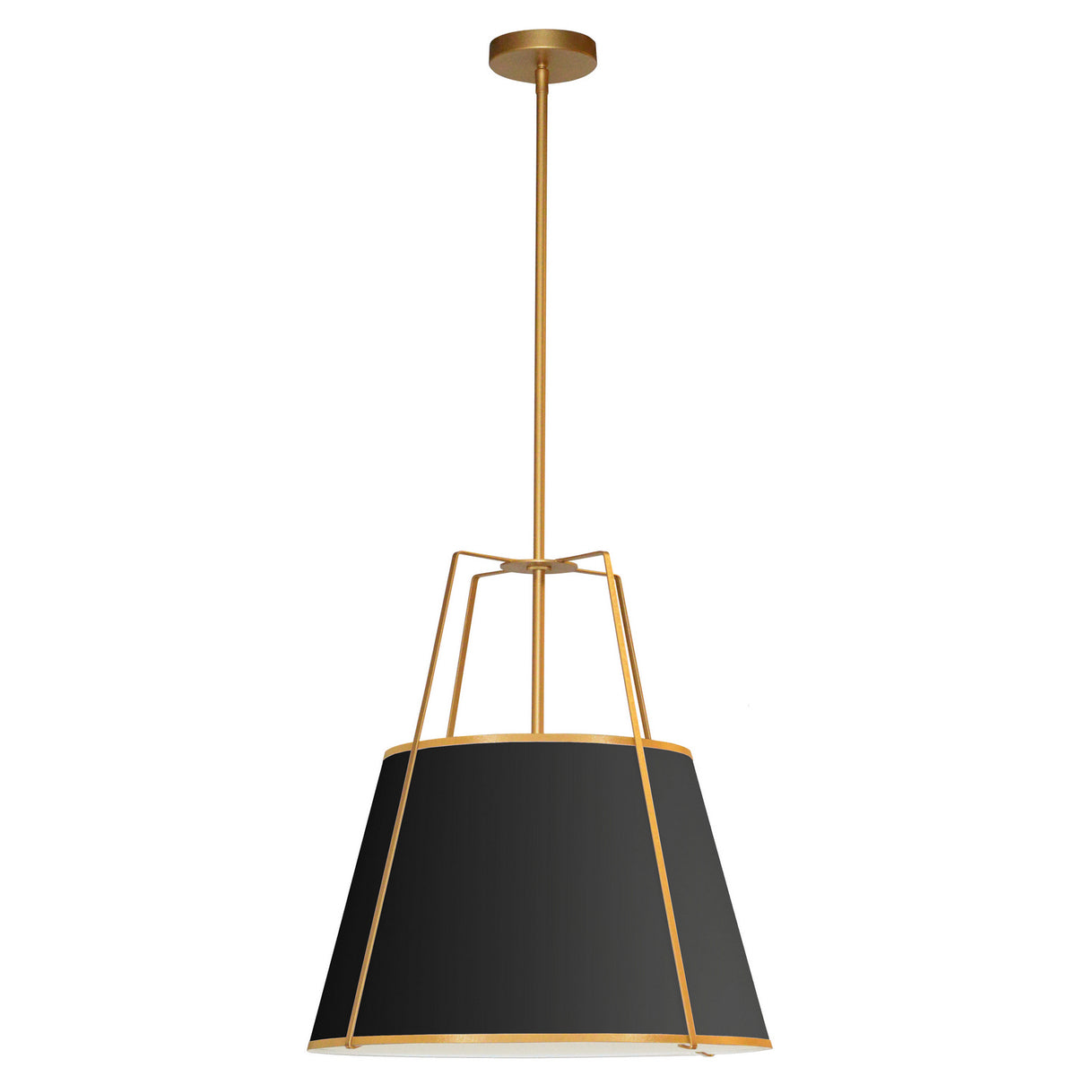 Suspension Trapezoid Or / Noir, 18", nombre ampoules 1 – Dainolite