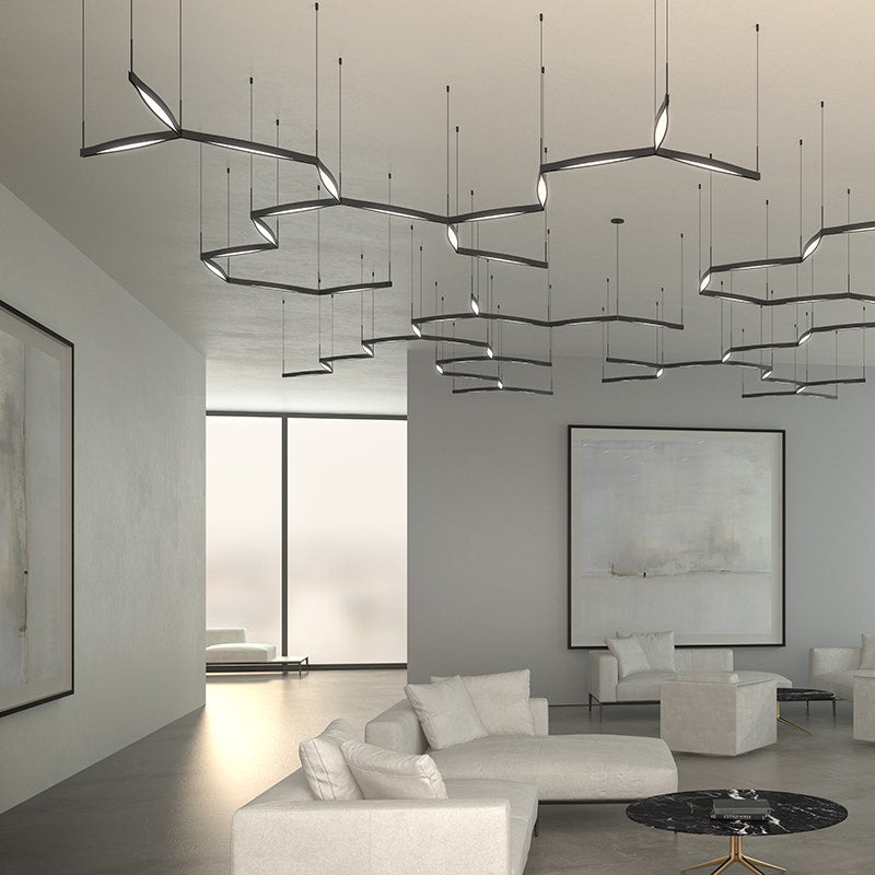 Suspension Tri - Star Ola - Noir Satiné by Sonneman | Luminaires & cie
