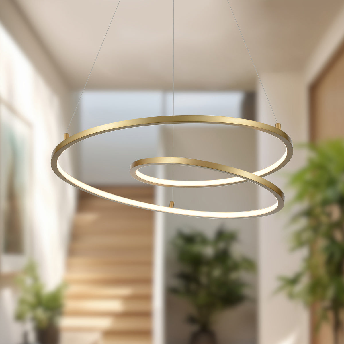 Suspension Twist Laiton antique – vue 3