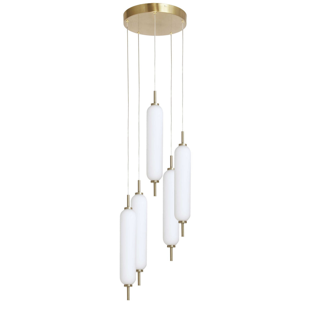 Suspension multiple Typha 12", Laiton vieilli – Dainolite