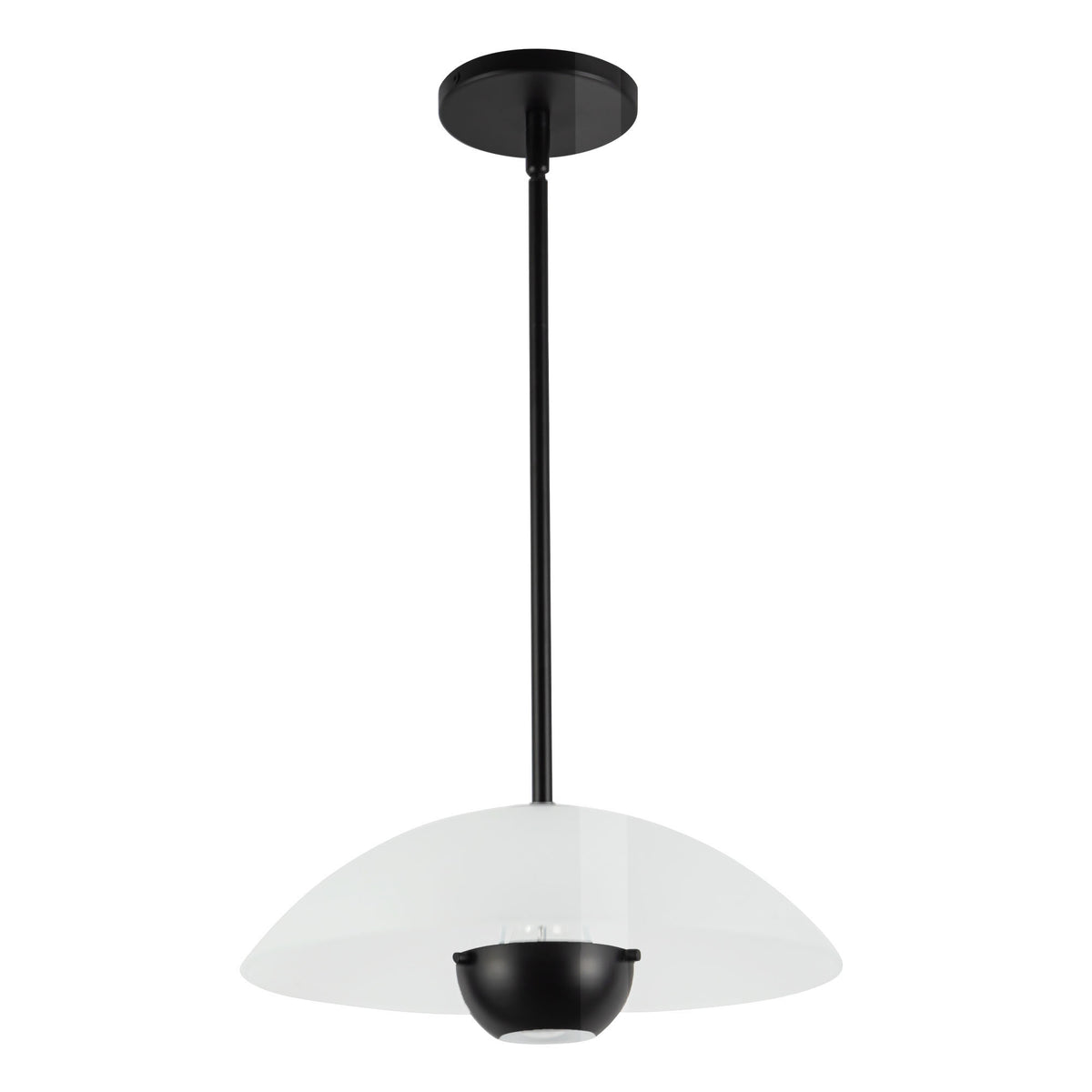 Suspension Umbra Noir / Verre opale – vue 2