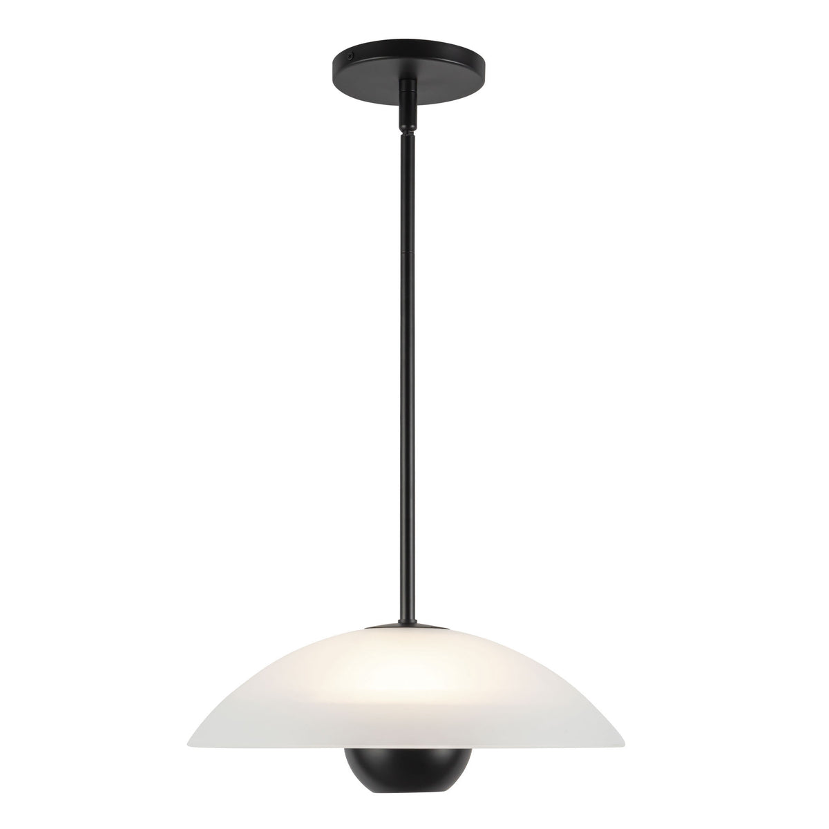 Suspension Umbra Noir / Verre opale – vue 3