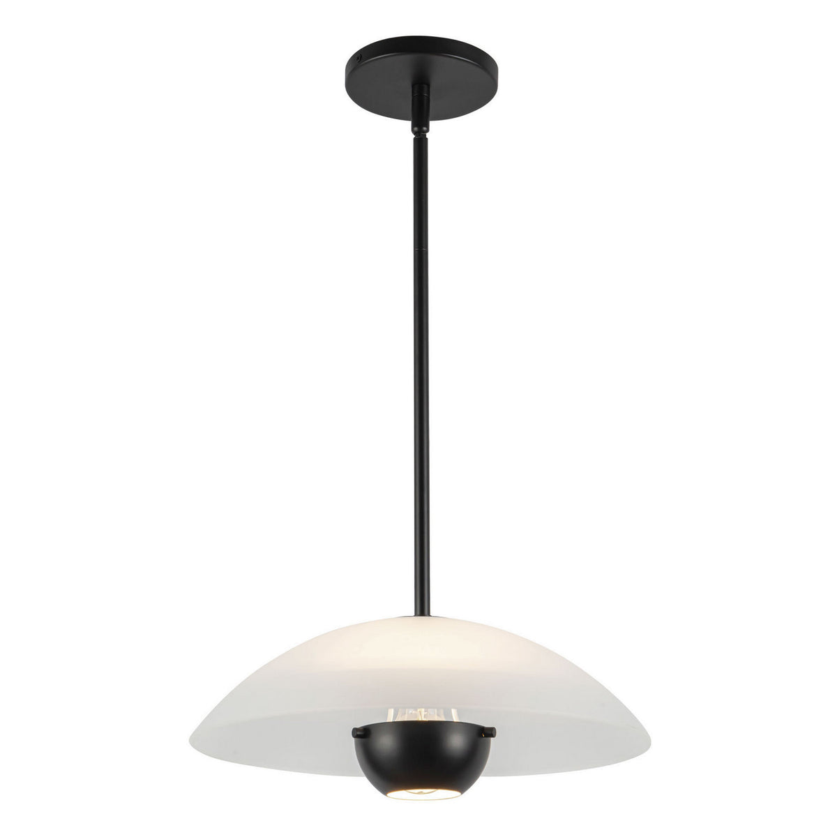 Suspension Umbra Noir / Verre opale – Kuzco Lighting