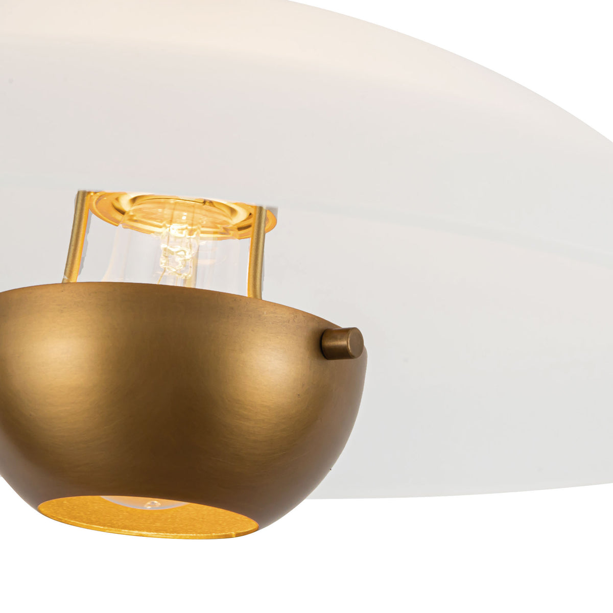 Suspension Umbra Laiton vieilli / Verre opale – vue 4