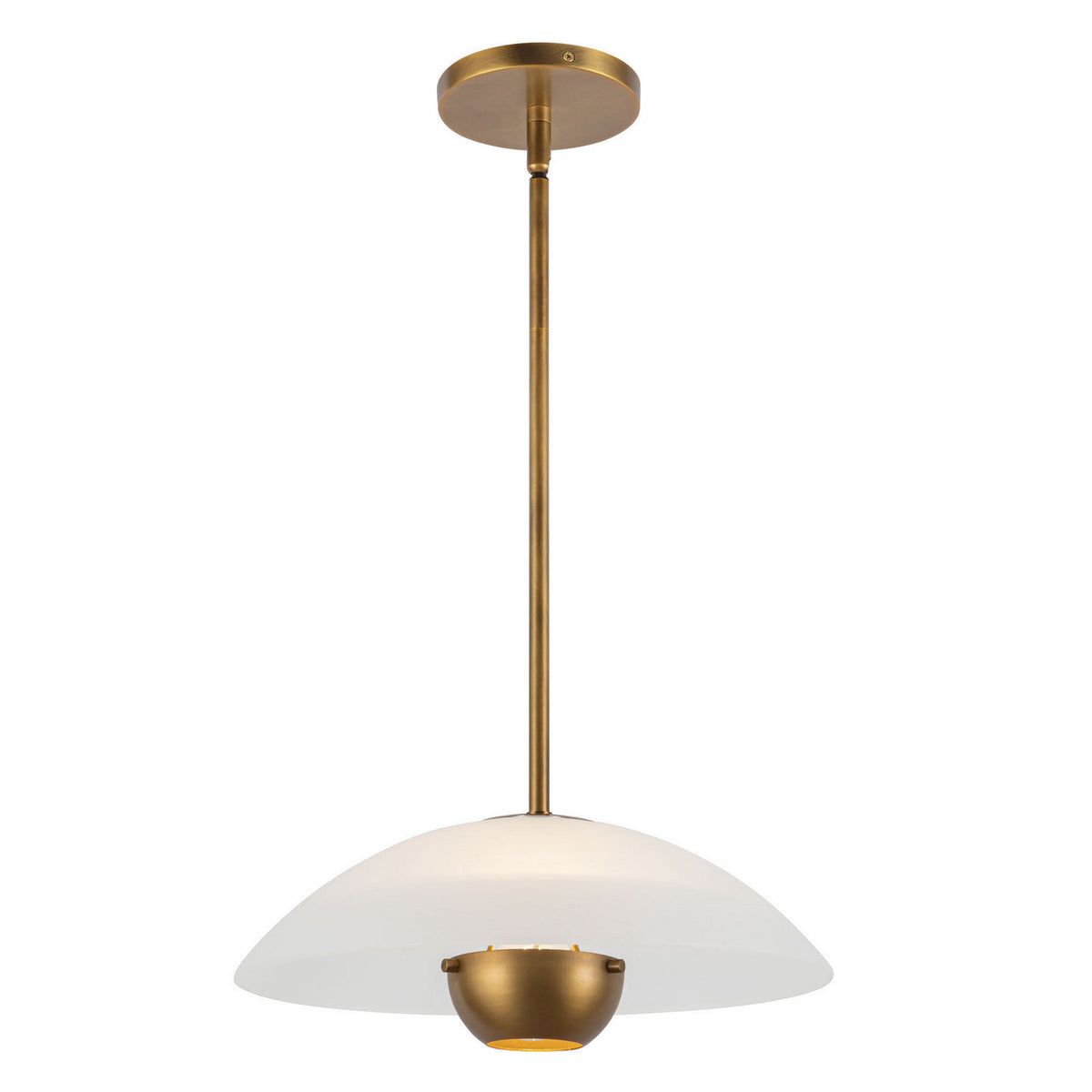 Suspension Umbra Laiton vieilli / Verre opale – Kuzco Lighting