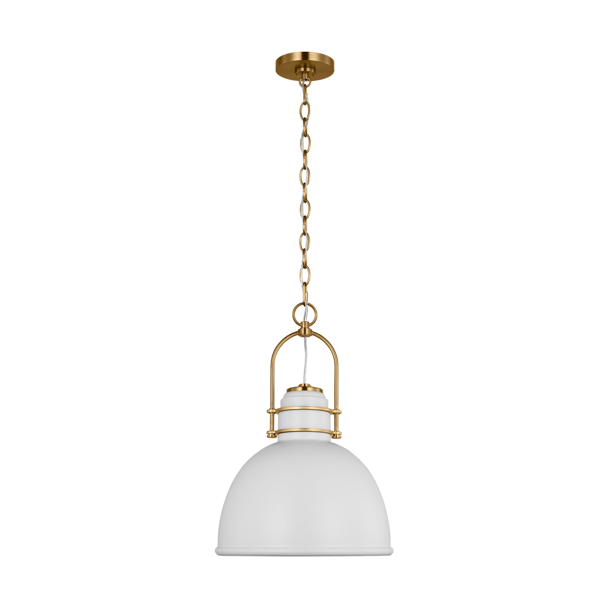 Suspension Upland - Matte blanc et laiton brûlé by Visual Comfort Studio | Luminaires & cie