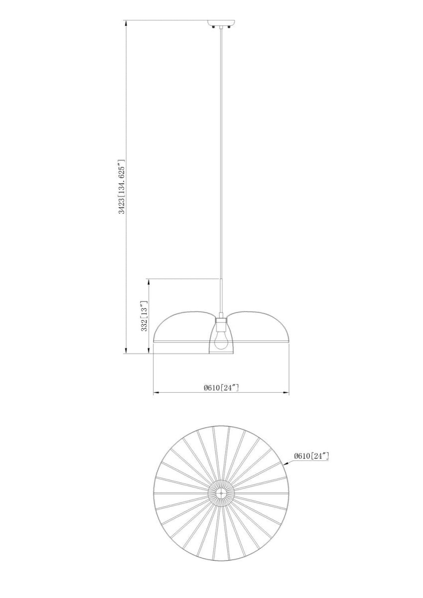 Suspension Valencia - Blanc texturé 35" by Z-Lite | Luminaires & cie