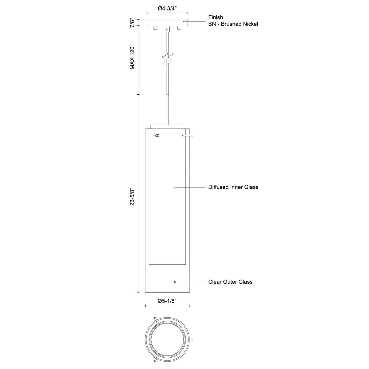 Suspension Verona - 5 1/8" by Kuzco Lighting | Luminaires & cie