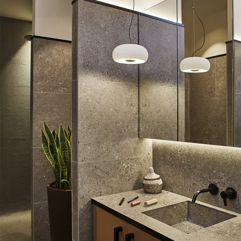 Suspension Vetra - Blanc Vetra 43 (16.92") 0 - 10V by Marset | Luminaires & cie