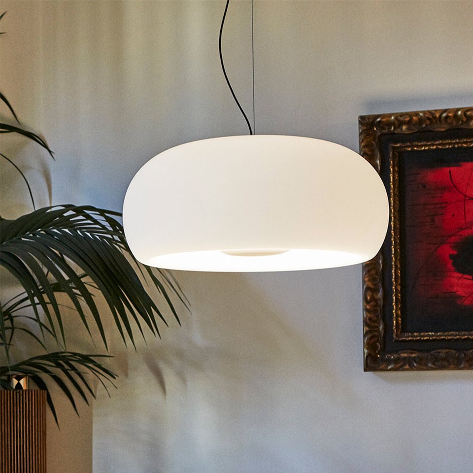 Suspension Vetra - Amber Vetra 43 (16.92") 0 - 10V by Marset | Luminaires & cie