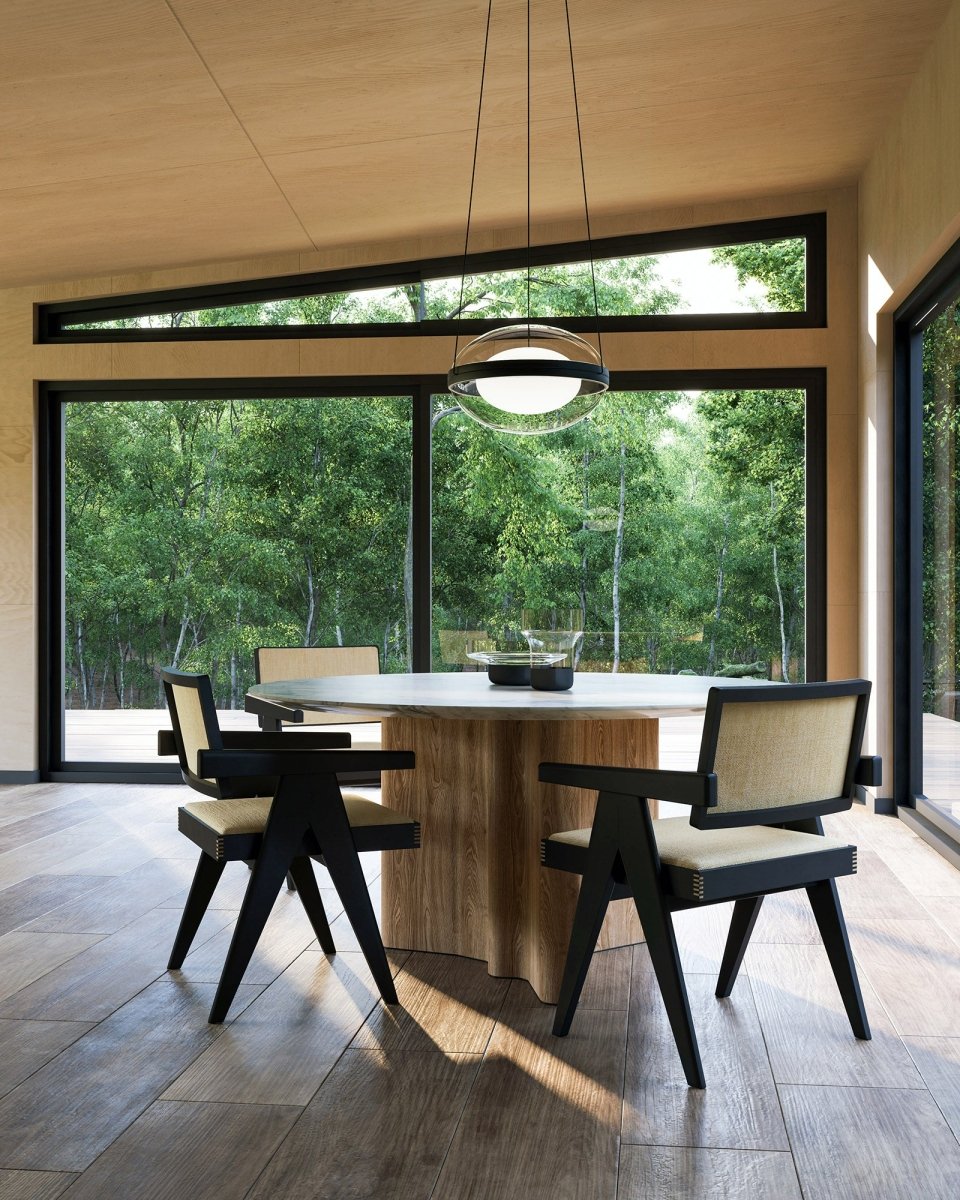 Suspension Virgo - Verre noir / opale 16 1/8" by Kuzco Lighting | Luminaires & cie