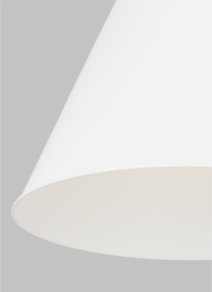 Suspension Wellfleet Cone - Nickel blanc et poli mat Blanc mat 19 1/2" by Visual Comfort Studio | Luminaires & cie