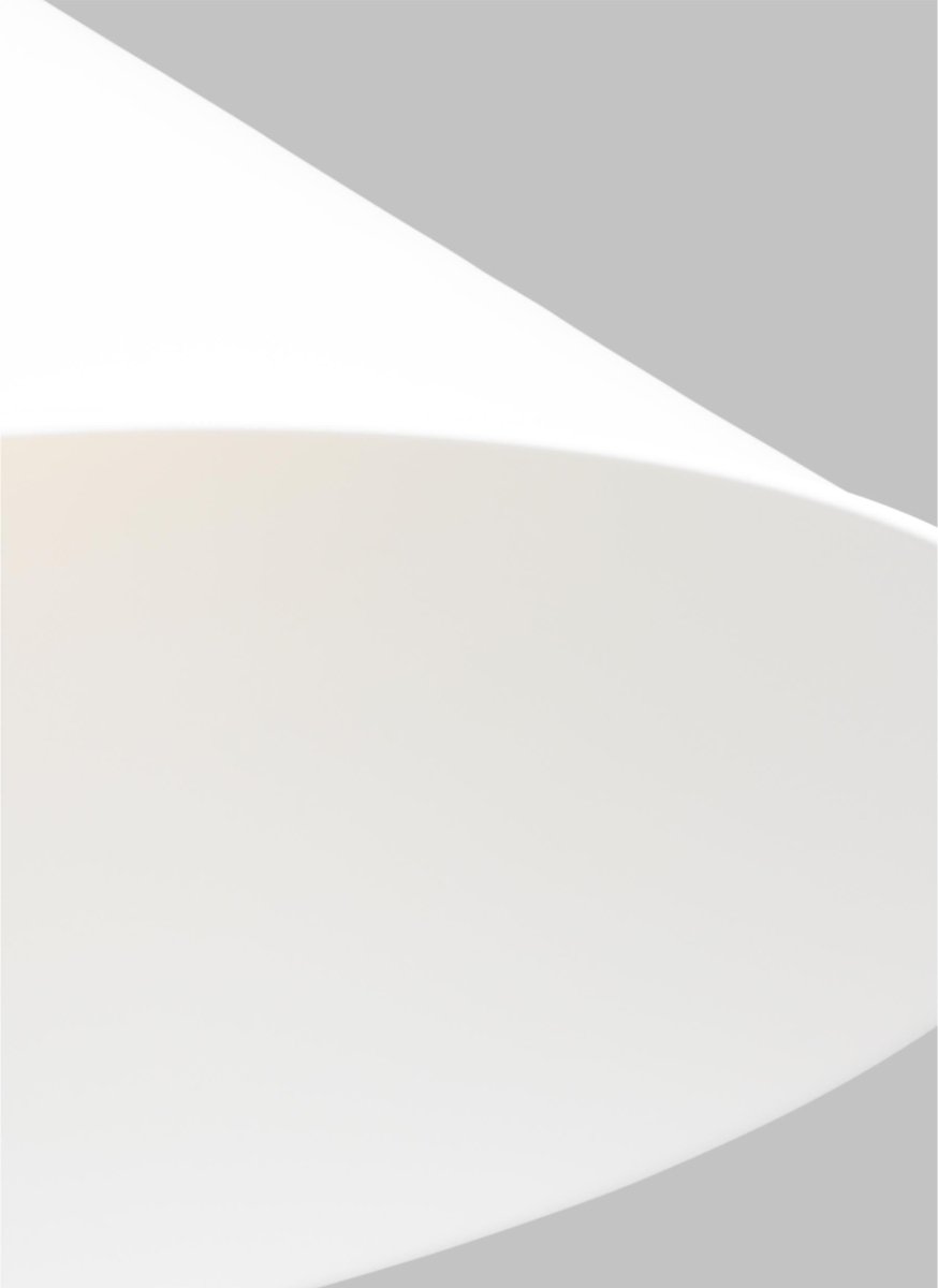 Suspension Wellfleet Cone - Matte blanc et laiton brûlé Blanc mat 23 1/2" by Visual Comfort Studio | Luminaires & cie