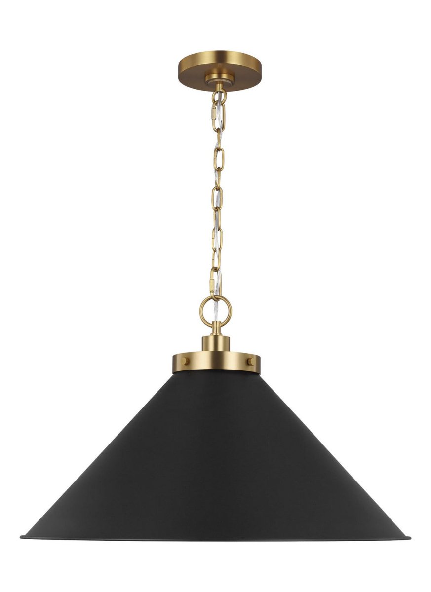 Suspension Wellfleet - Laiton bruni Noir minuit by Visual Comfort Studio | Luminaires & cie