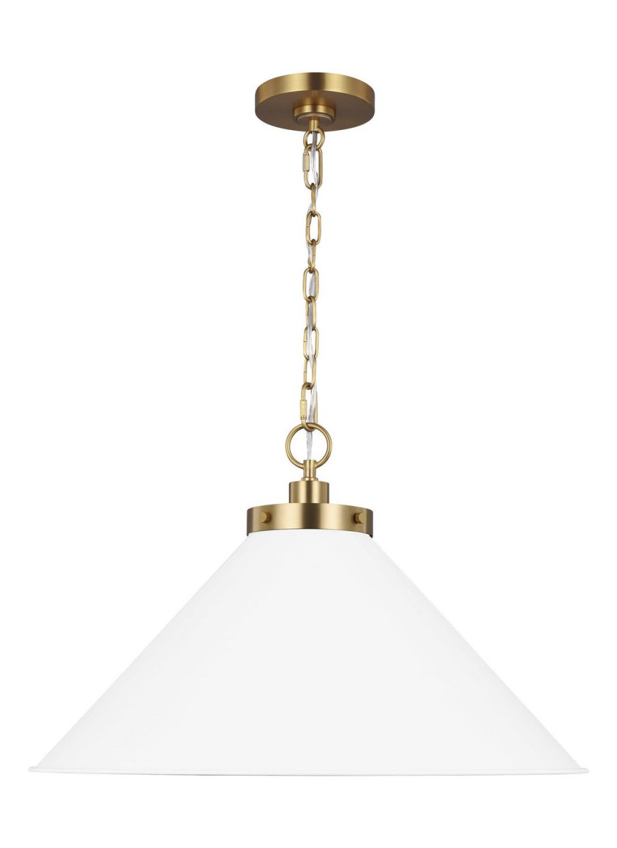 Suspension Wellfleet - Laiton bruni Blanc mat by Visual Comfort Studio | Luminaires & cie