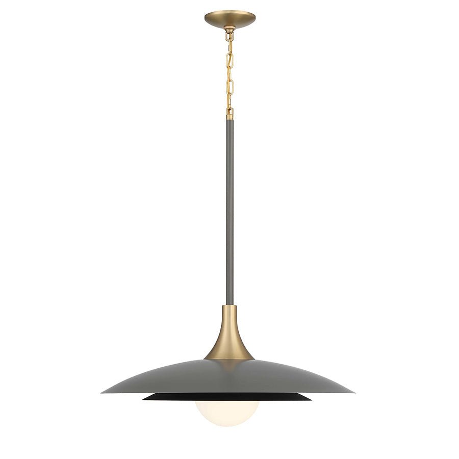 Suspension Welsh - Gris et laiton 24" by Eurofase | Luminaires & cie