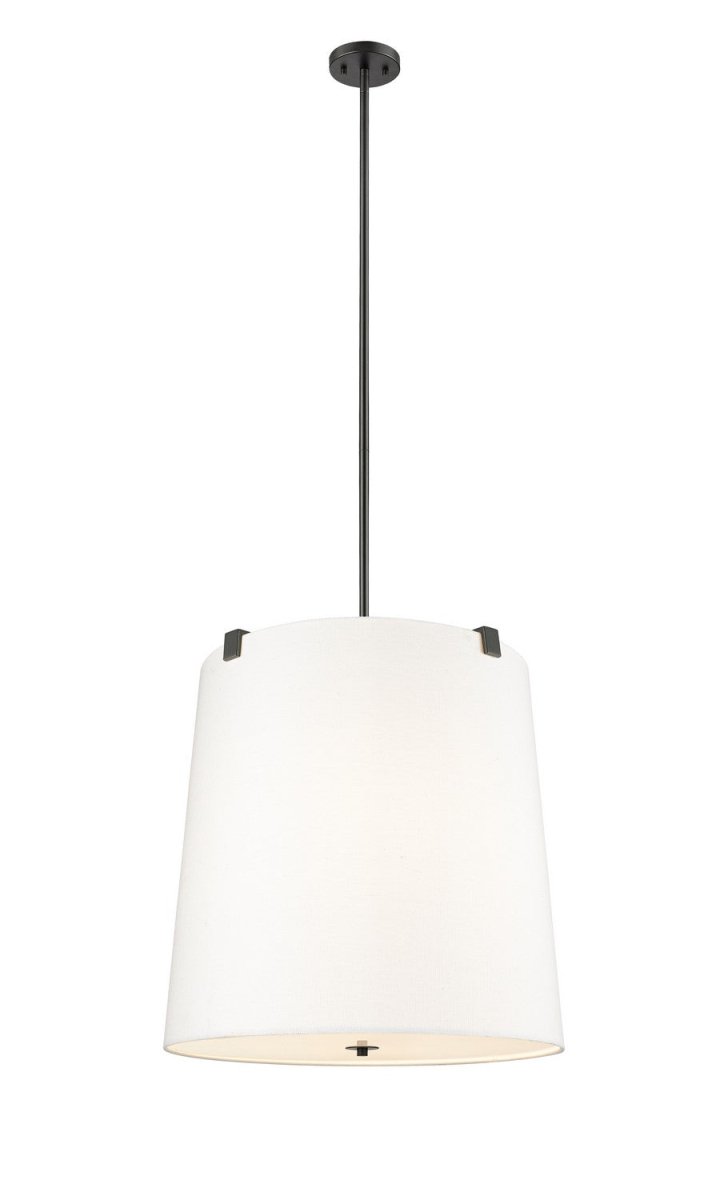 Suspension Weston - Noir mat Lin blanc 24" by Z-Lite | Luminaires & cie