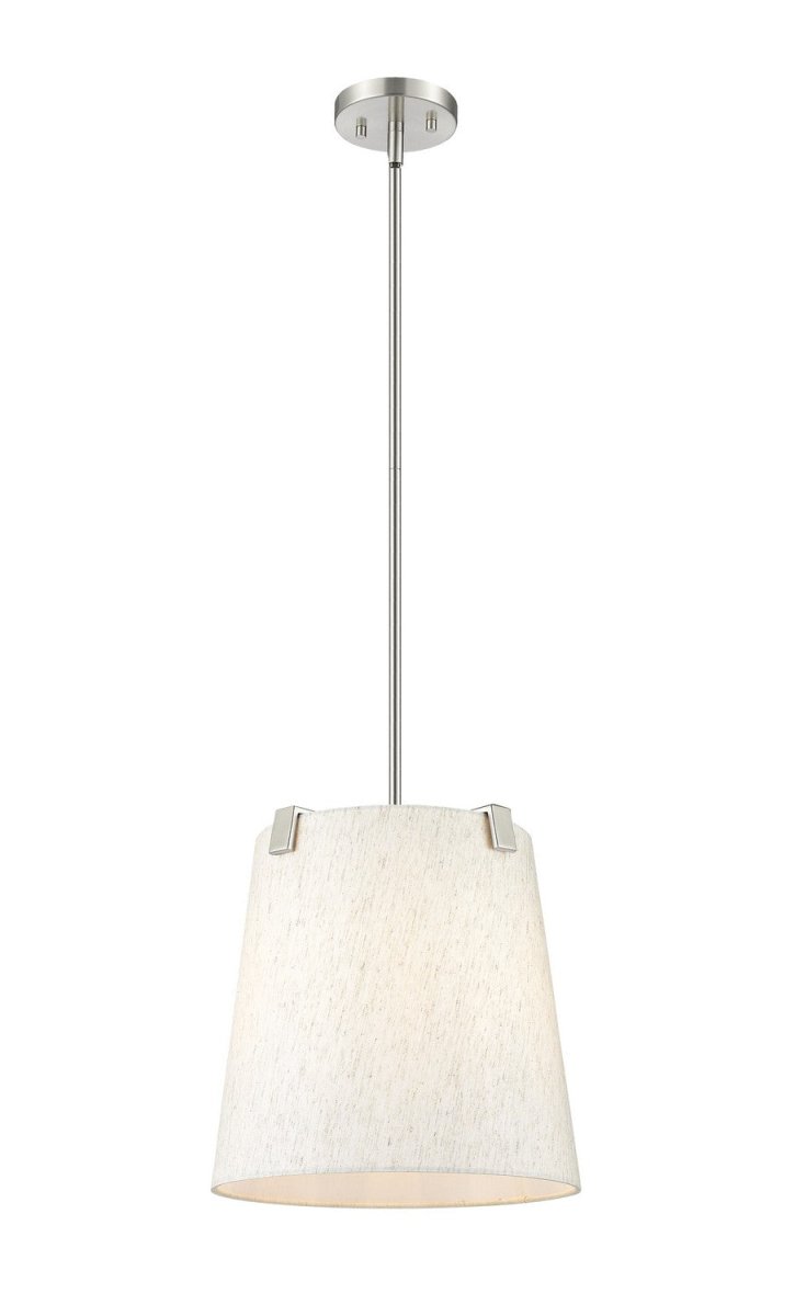 Suspension Weston - Nickel brossé Crème 13" by Z-Lite | Luminaires & cie