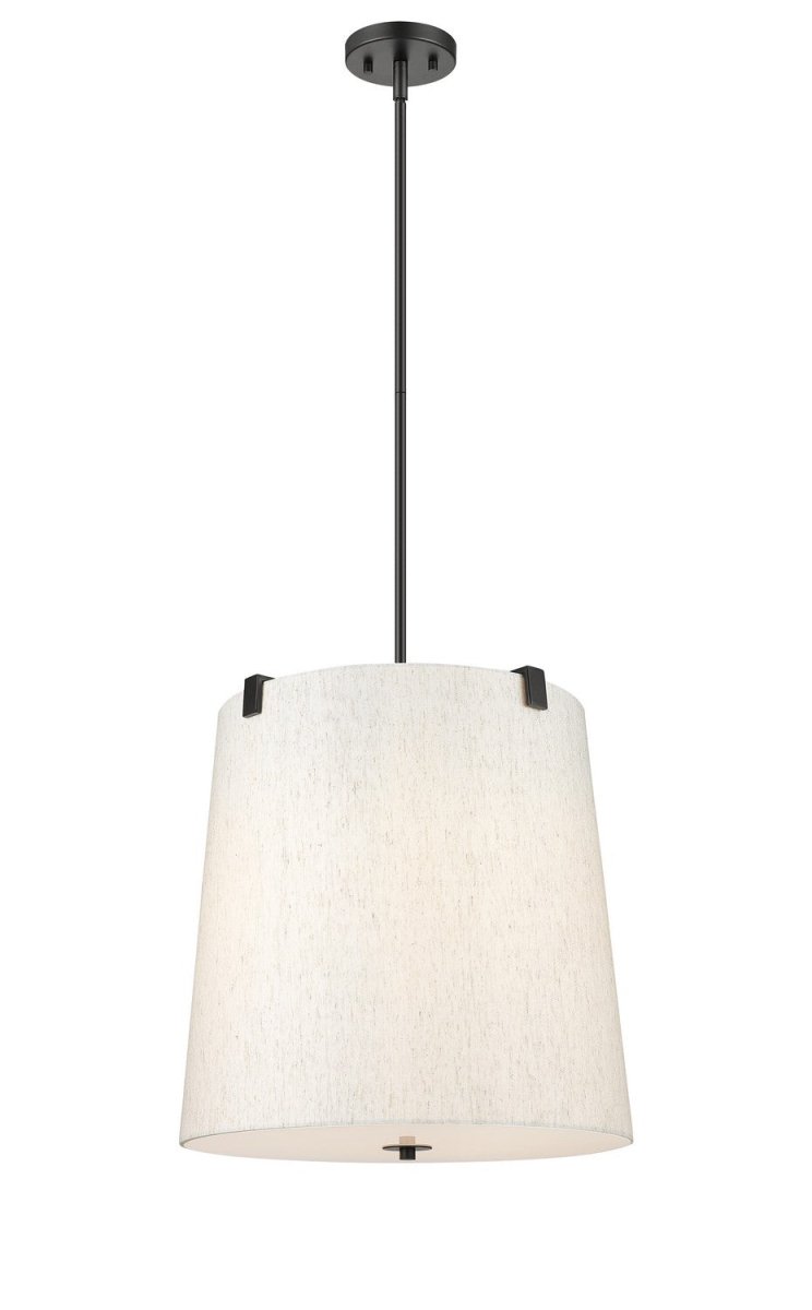 Suspension Weston - Noir mat Crème 18" by Z-Lite | Luminaires & cie