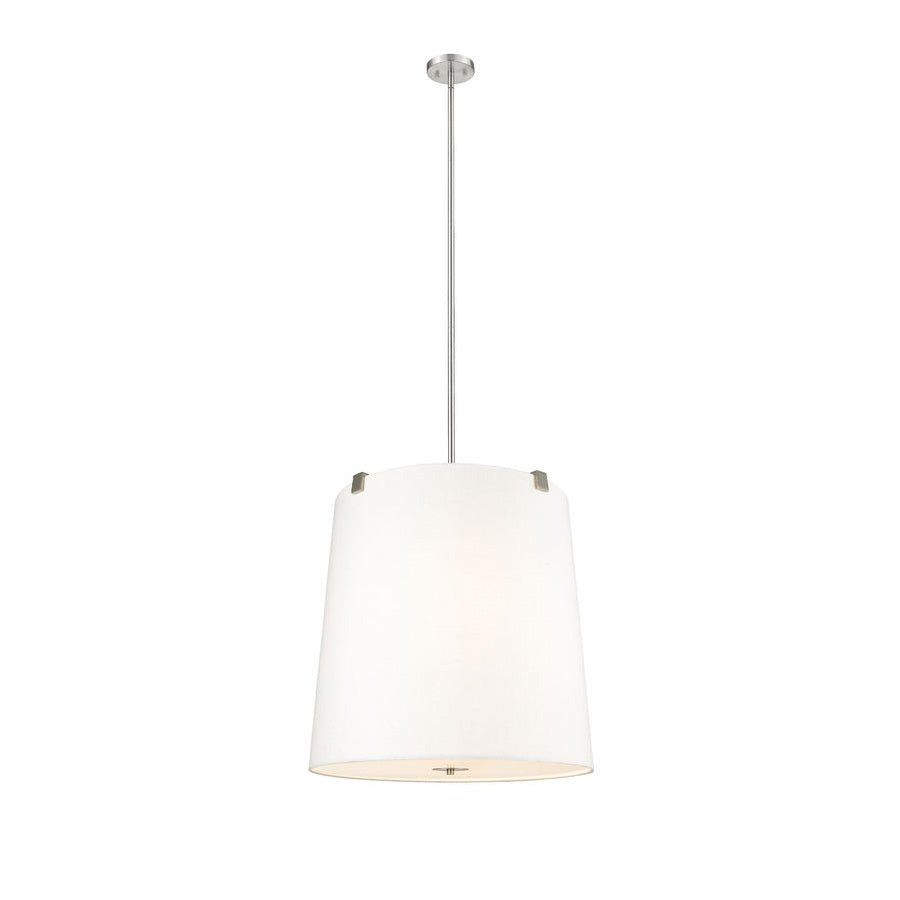 Suspension Weston - Nickel brossé Lin blanc 24" by Z - Lite | Luminaires & cie