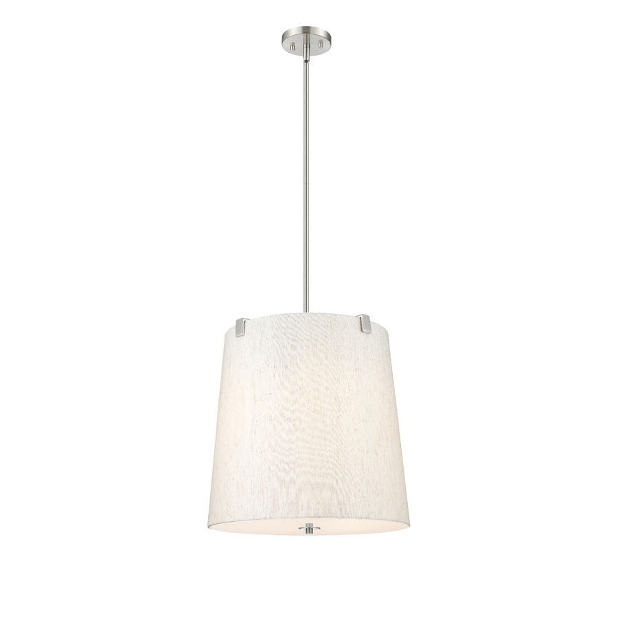Suspension Weston - Nickel brossé Crème 18" by Z - Lite | Luminaires & cie
