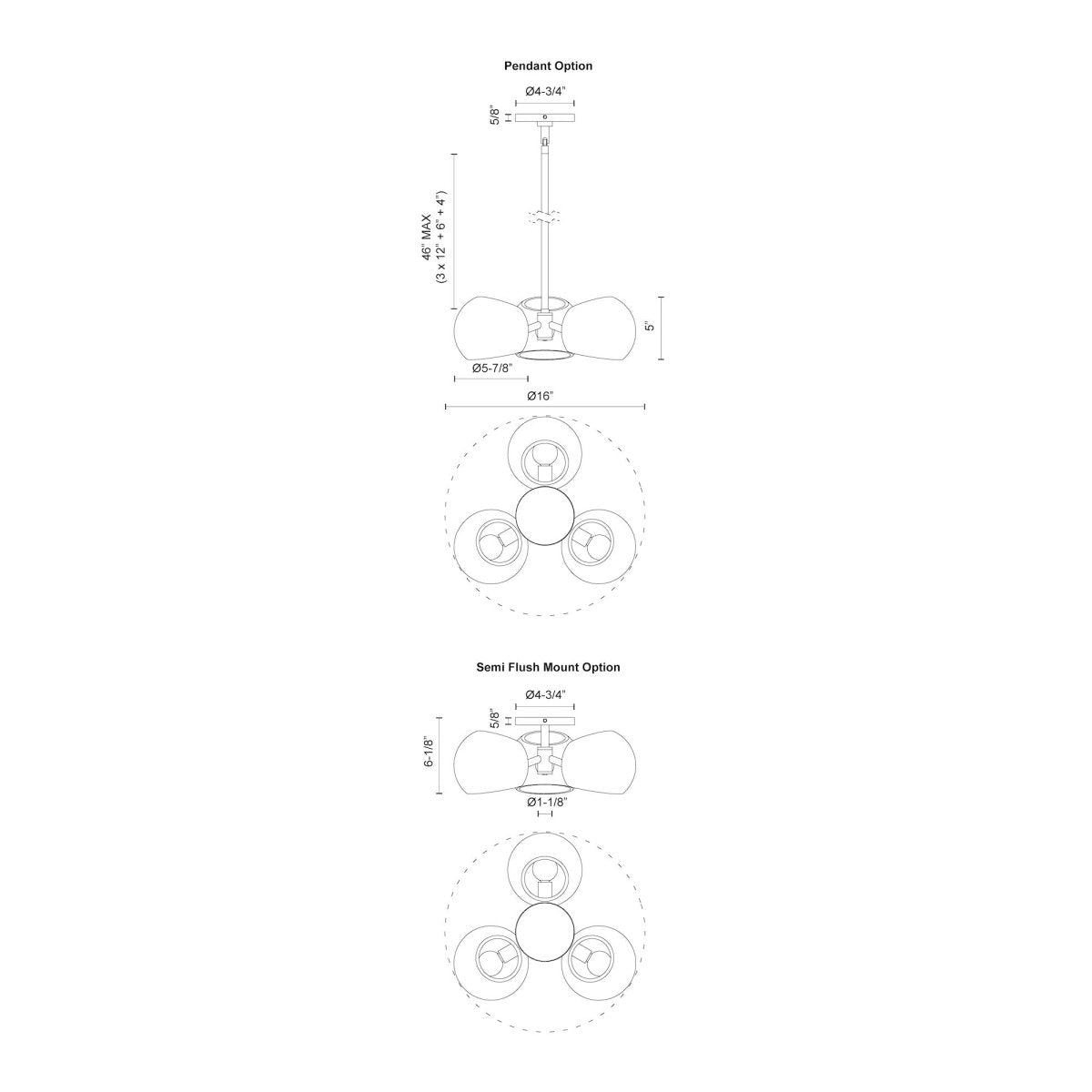 Suspension Willow - Gold / verre clair brossé by Alora Lighting | Luminaires & cie