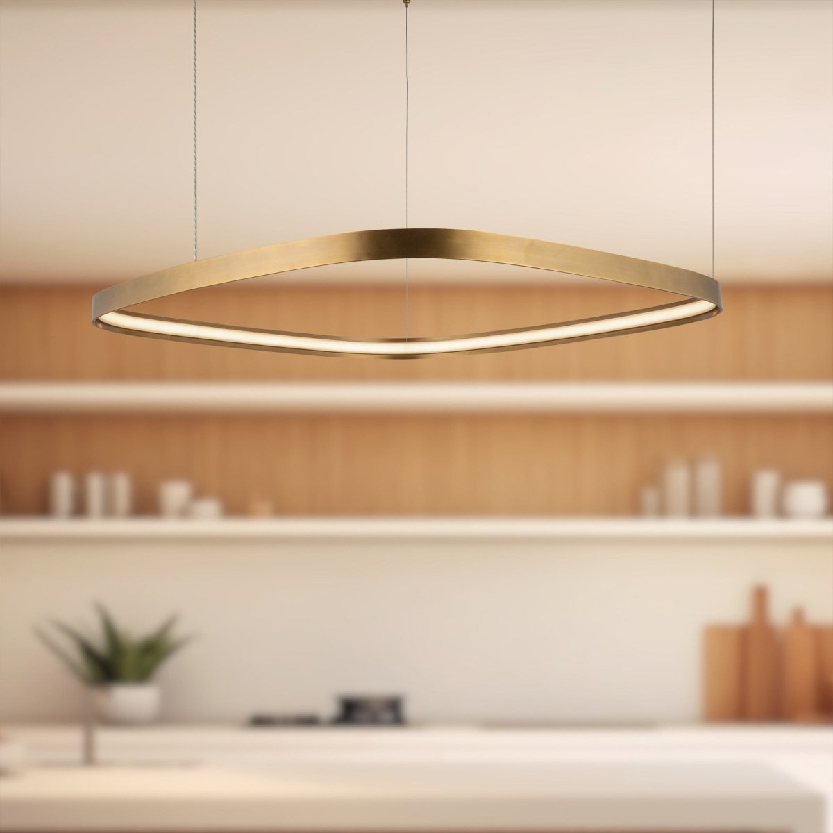 Suspension Yukon - Laiton vintage 31 1/2" by Kuzco Lighting | Luminaires & cie