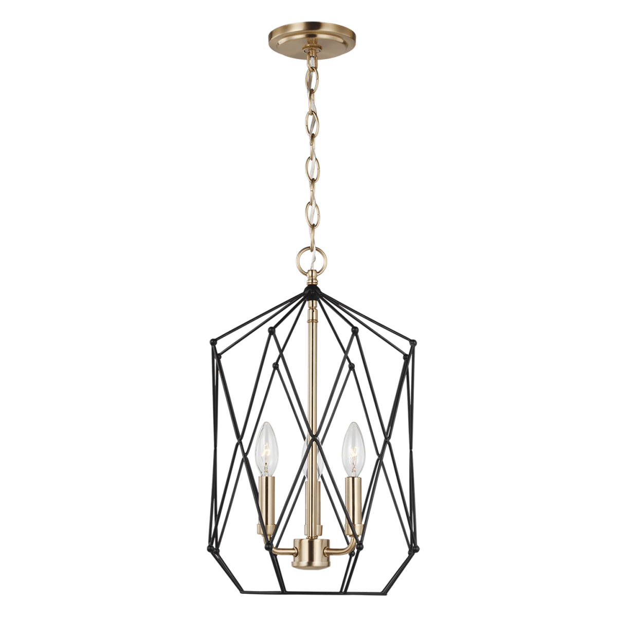 Suspension Zarra - Laiton satiné 12" Ampoules DEL incluses by Visual Comfort Studio | Luminaires & cie