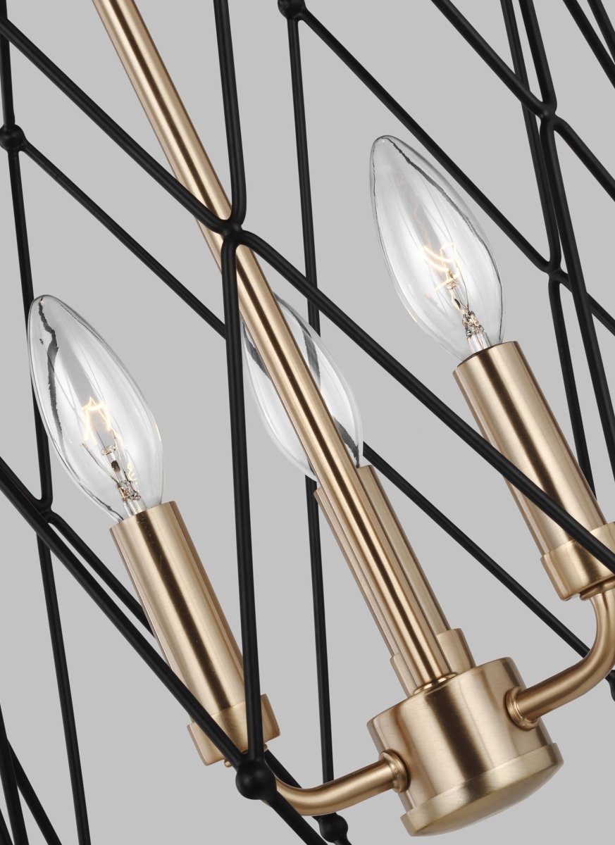 Suspension Zarra - Laiton satiné 12" Ampoules DEL incluses by Visual Comfort Studio | Luminaires & cie
