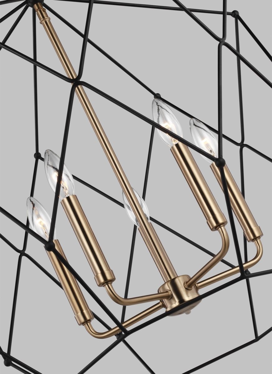 Suspension Zarra - Laiton satiné 23" Ampoules DEL incluses by Visual Comfort Studio | Luminaires & cie