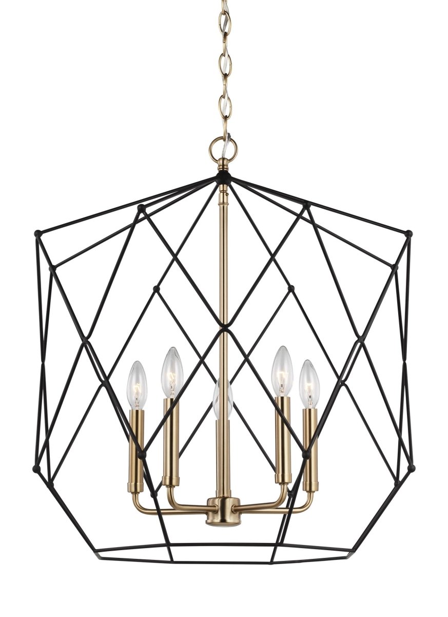 Suspension Zarra - Laiton satiné 23" Ampoules DEL incluses by Visual Comfort Studio | Luminaires & cie