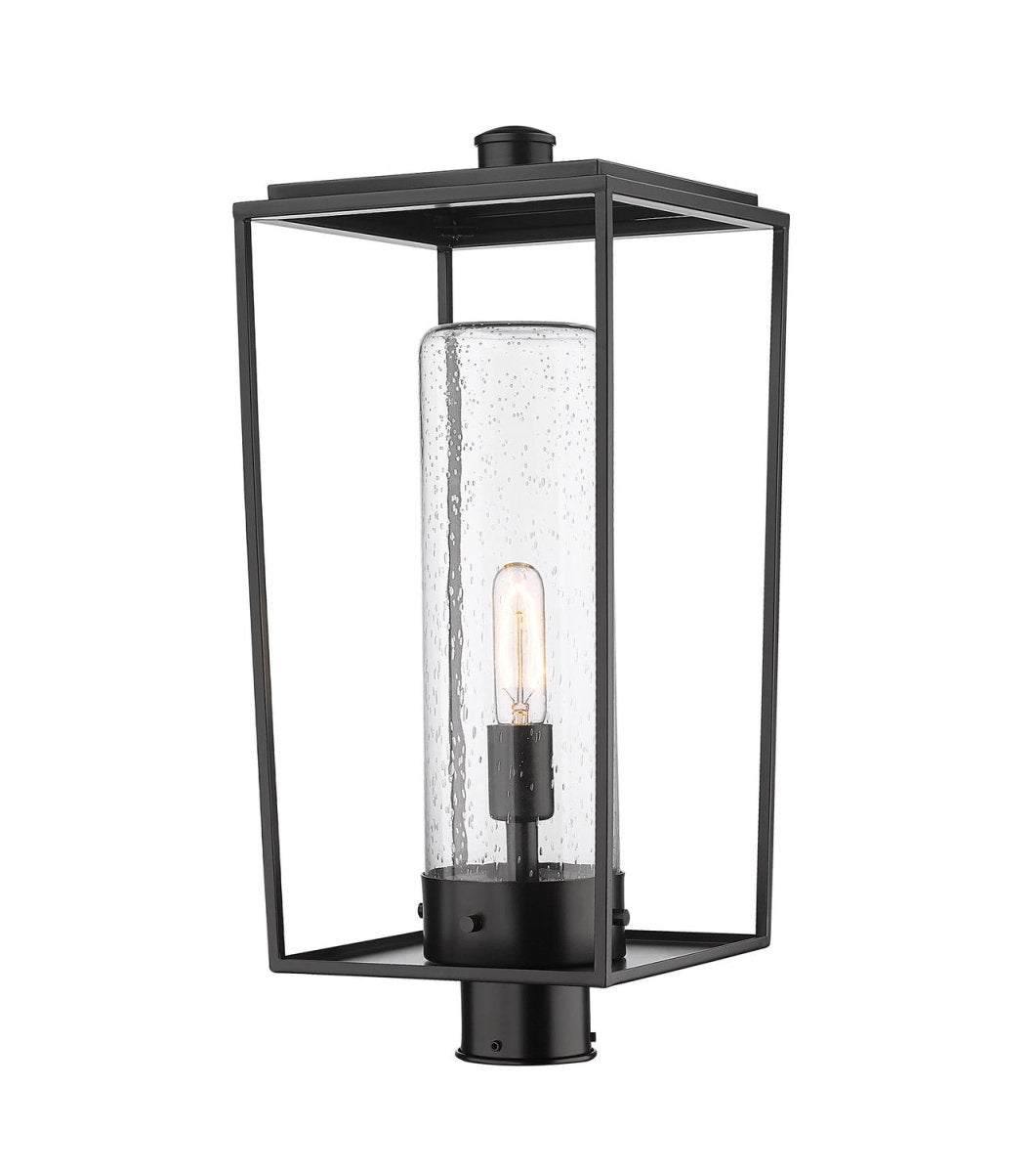 Tête de pôteau extérieure Sheridan - Rond 10" Grené transparent by Z-Lite | Luminaires & cie