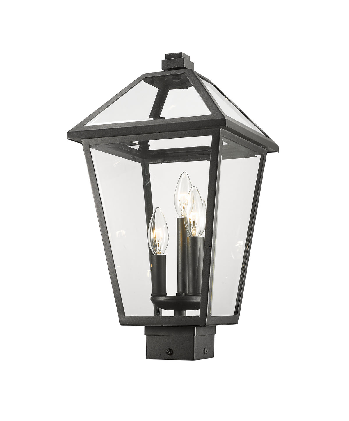 Tête de pôteau extérieure Talbot Carré, Noir, 10" – vue 2