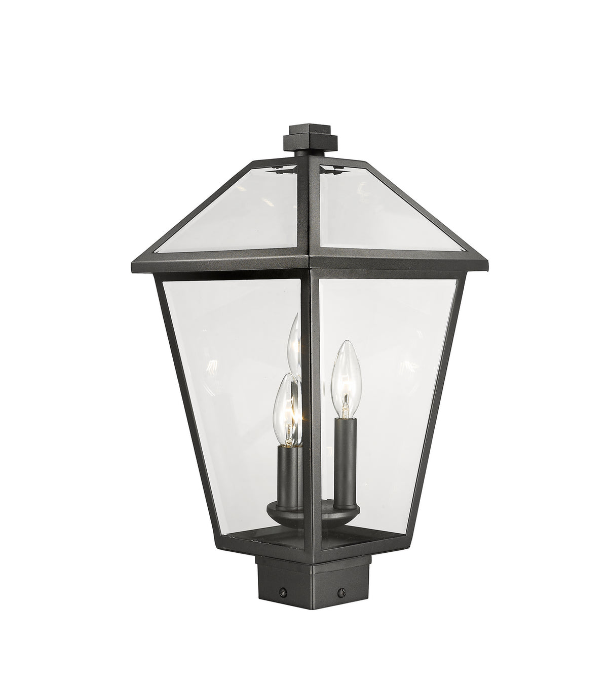 Tête de pôteau extérieure Talbot Carré, Noir, 10" – vue 4