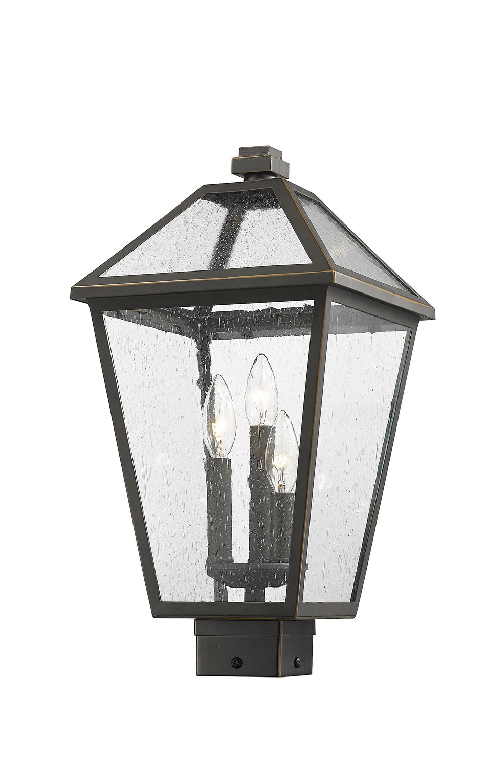 Tête de pôteau extérieure Talbot Carré, Bronze huilé, 10" – vue 2
