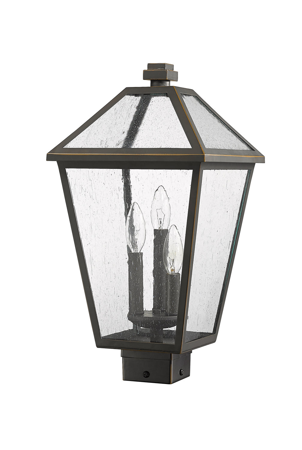 Tête de pôteau extérieure Talbot Carré, Bronze huilé, 10" – vue 5