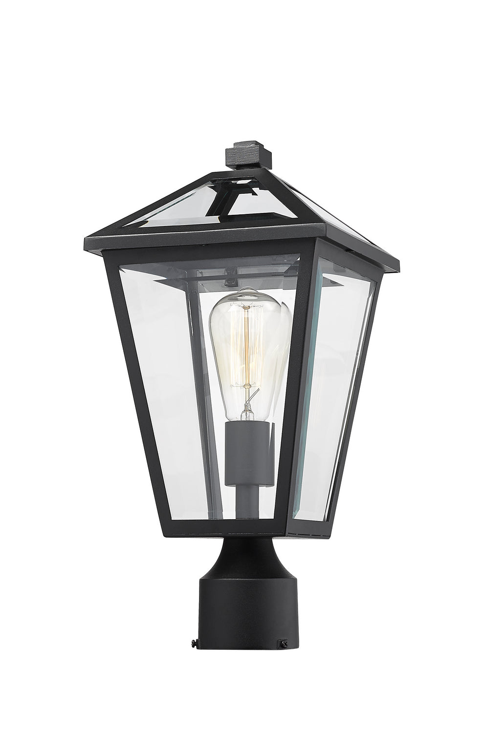 Tête de pôteau extérieure Talbot Rond, Noir, 8 1/4" – vue 2