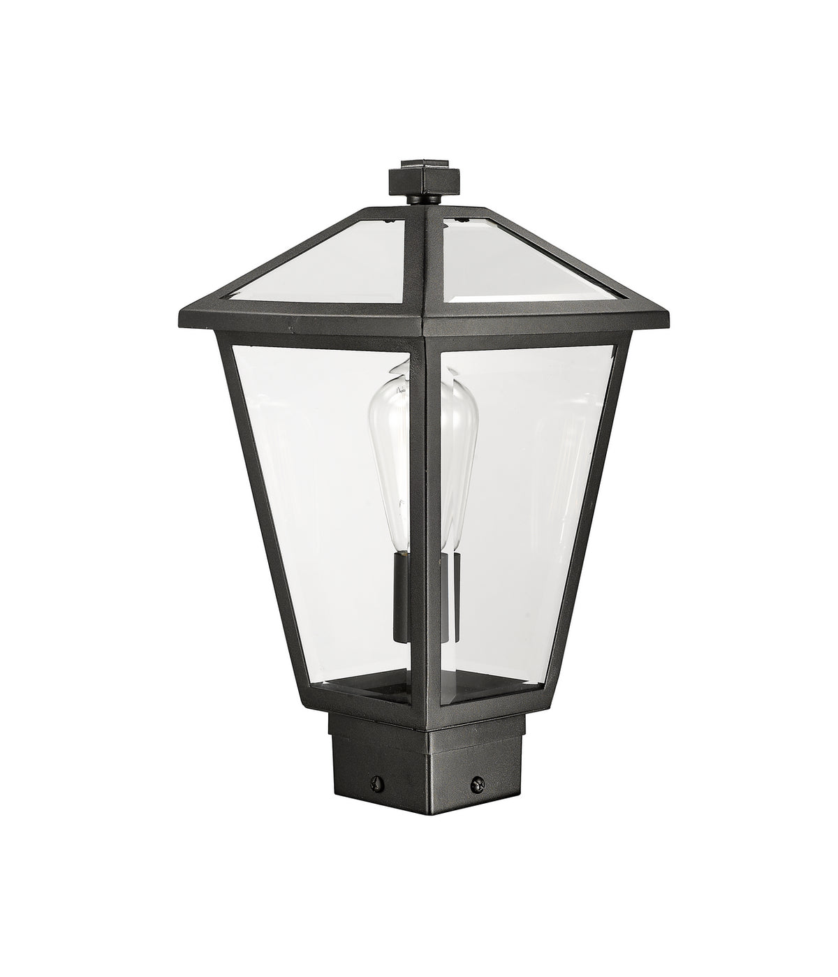 Tête de pôteau extérieure Talbot Carré, Noir, 8 1/4" – vue 4