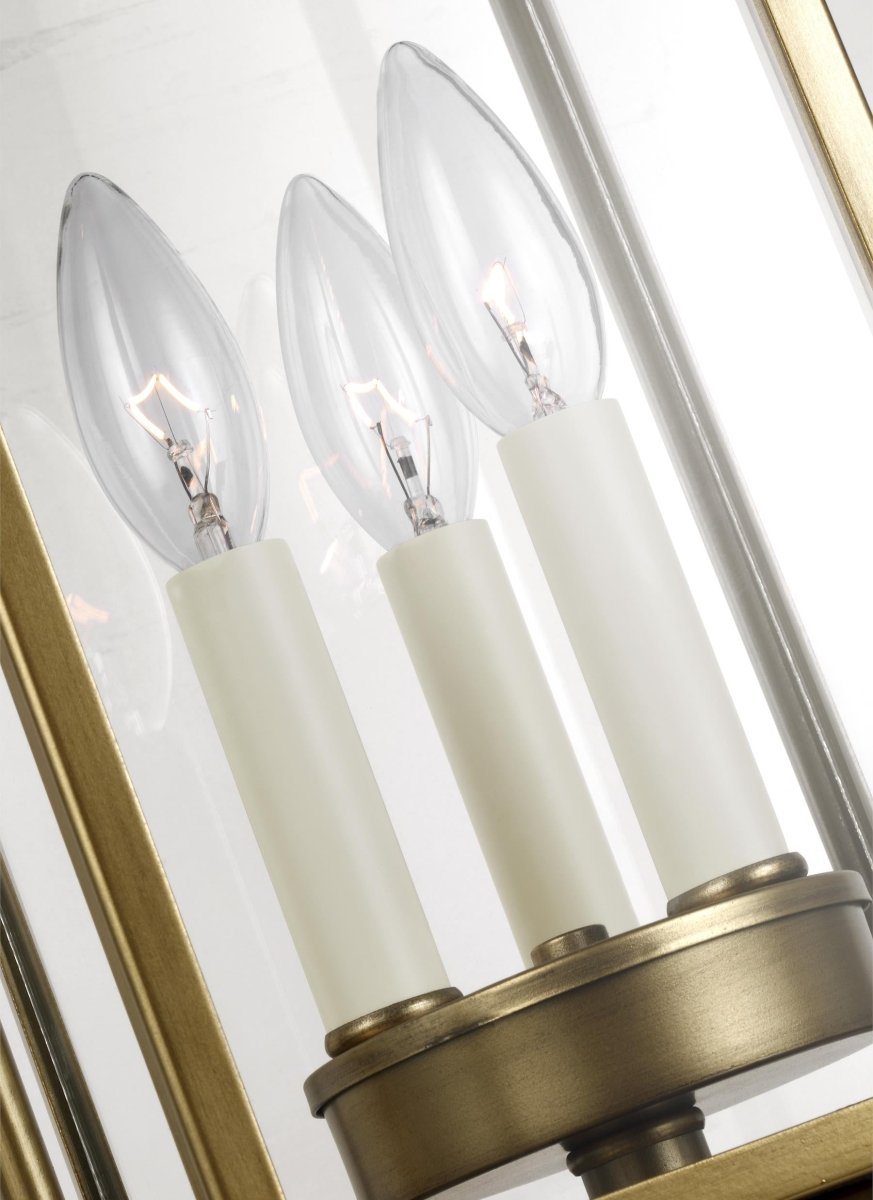 Tête de poteau extérieure Wellsworth - Laiton en détresse peinte by Visual Comfort Studio | Luminaires & cie