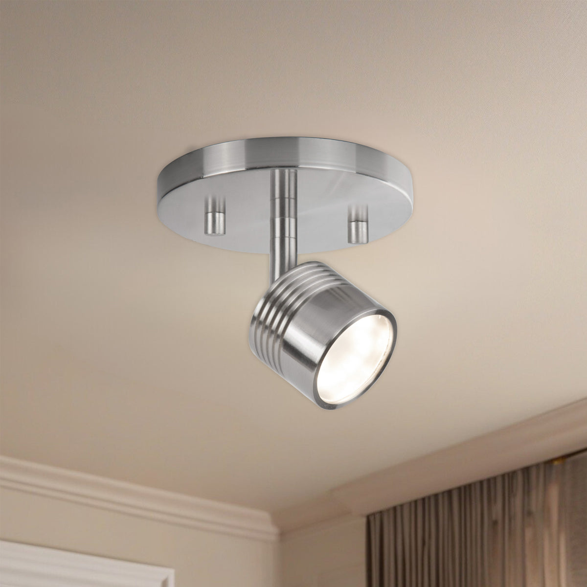Tête de rail Lyra Nickel brossé – vue 2