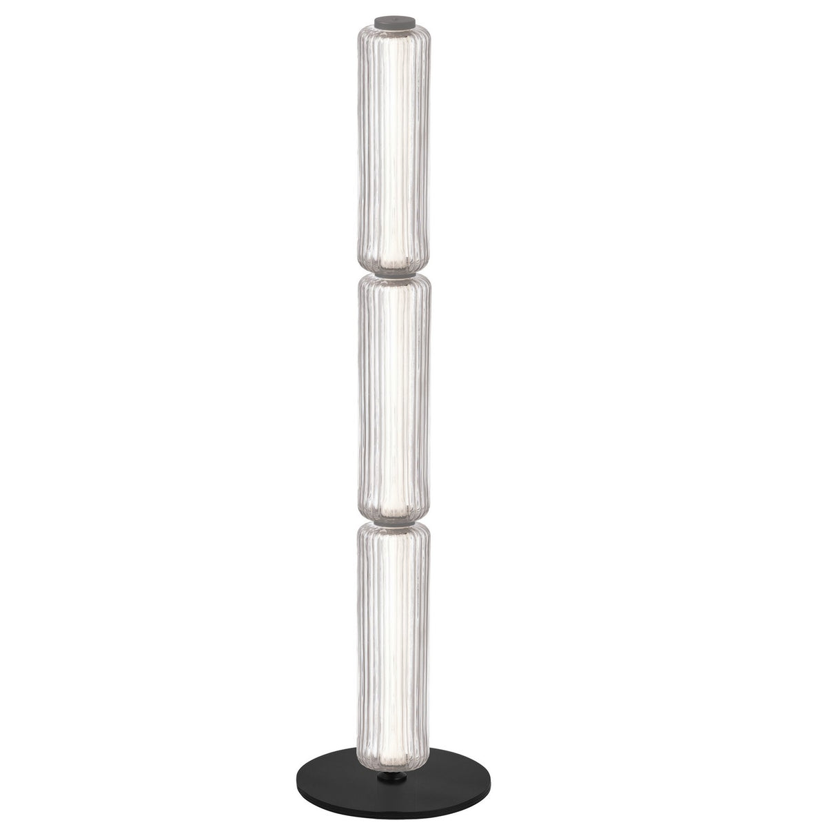 Torchère Ramona Transparent / Noir mat – Dainolite