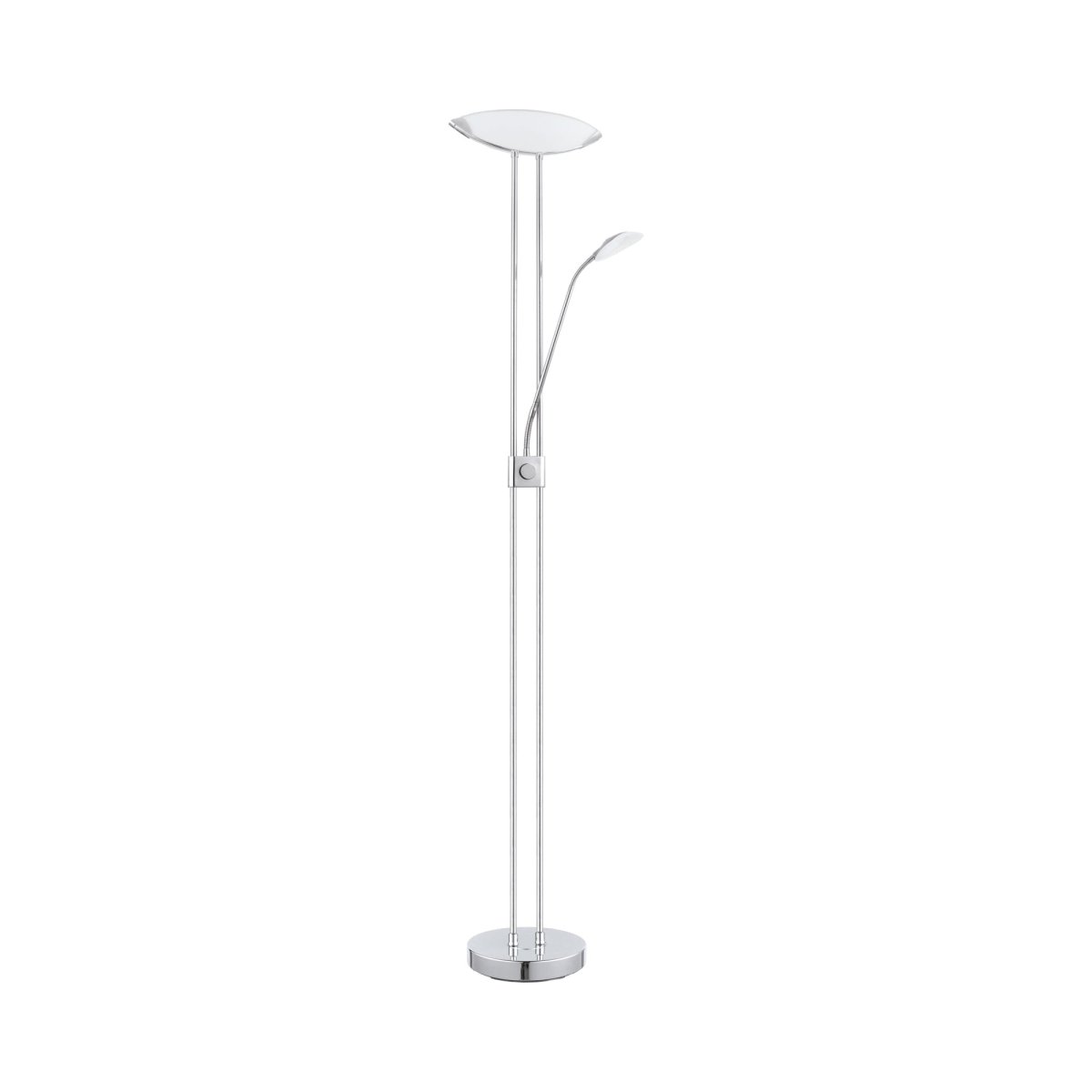 Torchiere liseuse Baya 1 - Chrome by Eglo | Luminaires & cie